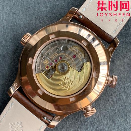 V2升级版 GR百达翡丽复杂功能时计5524系列 两地时区Calatrava飞行家旅行时间男士腕表 表径42mm 商品图7