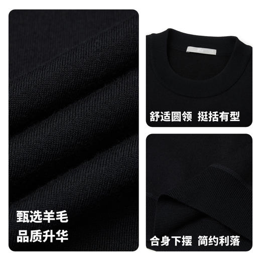 【门店同款】圣得西2025年冬季新款男士毛衫简约保暖圆领毛衣 商品图4