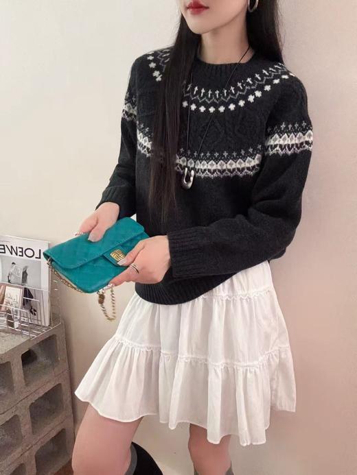 SZ6E01_月魄色_针织衫_秋冬_圆领长袖宽松落肩袖_高级女装_BERNIEELEN 伯妮斯茵 商品图0