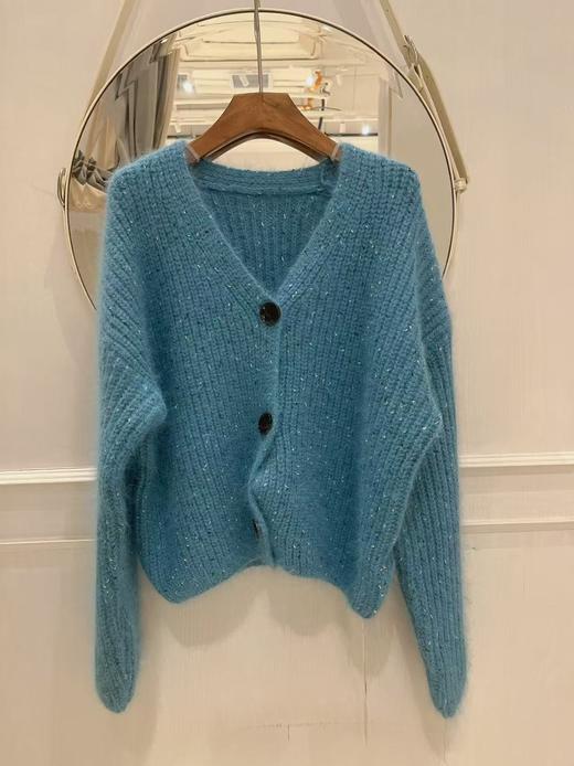 【门店同款】ENJOY冬季“暖冬软糖”V领彩点针织开衫 166893152 商品图0