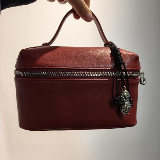 【秋冬精选】植鞣牛皮复古小方包女2025春夏新款小众设计饭盒包斜挎单肩小方包 商品图5