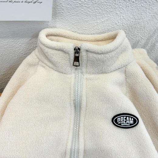 儿童双面绒套装秋冬季宝宝保暖毛毛衣两件套男女童立领防风 商品图7