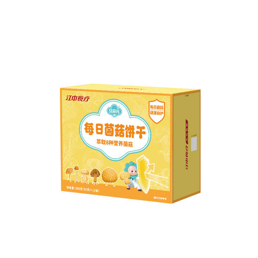 【新品】江中食疗贝朵元每日菌菇饼干360克 30克/包*12包/盒 商品图4