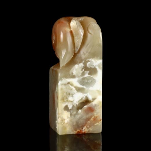 孤品017594昌化冻石寿桃方章书画闲章/藏书章-2.5*2.5*6.5cm 商品图2