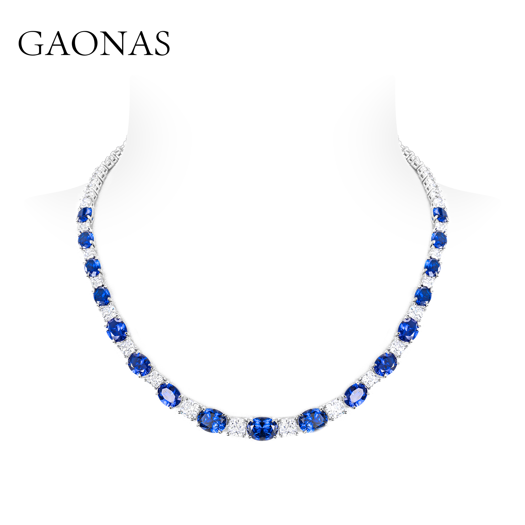 GAONAS  时尚贵气臻奢蓝色颈链11792XB