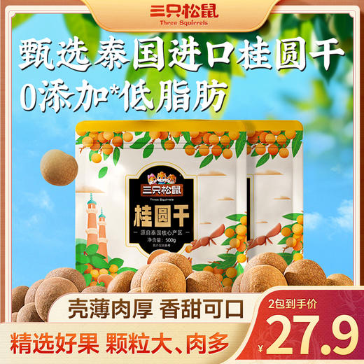 三只松鼠 量贩袋装_桂圆干500g 商品图1