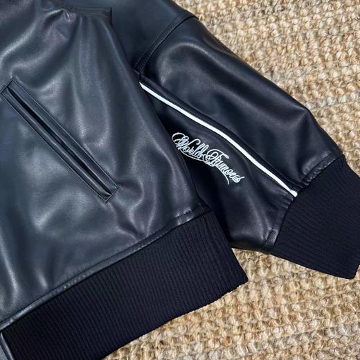 D122621联名款背面logo皮革校队夹克男女同款 商品图7