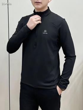 凯乐石立领半拉链抓绒衫吸湿速干保暖户外徒步运动男款