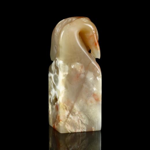 孤品017594昌化冻石寿桃方章书画闲章/藏书章-2.5*2.5*6.5cm 商品图3