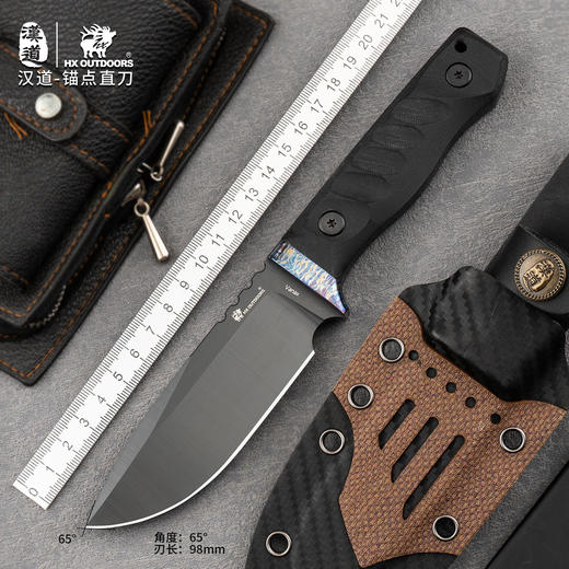 汉道锚点Vanax钢高硬度户外刀露营手把肉小刀荒野求生直刀野外生存刀 商品图0