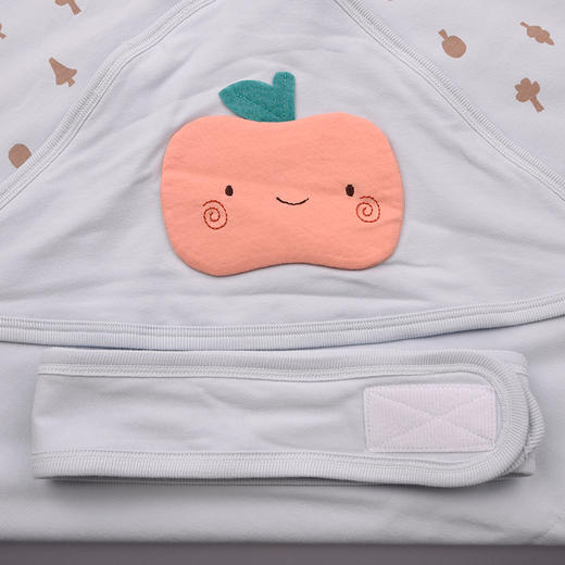 棉果果春季新品氨棉汗布柔软舒适包被5A抗菌纯棉抱被M105550200096（90*90厘米） 商品图3