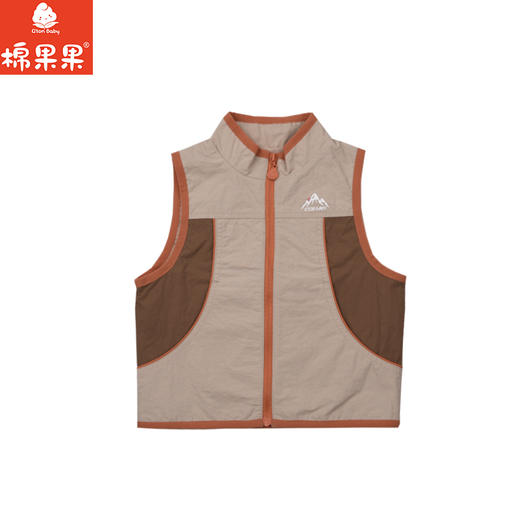 棉果果春季新品男童涤丝纺汗布纯棉内里卡其马夹M112171326148 商品图1