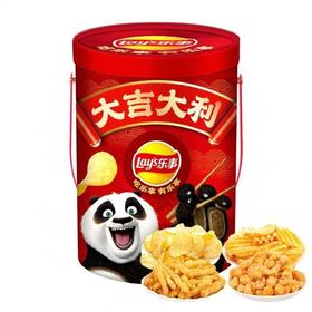 乐事大吉大利红桶620g/桶  休闲零食  膨化薯片
