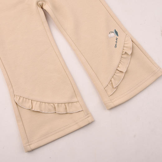 棉果果春季新品女童空气棉花边甜美微喇针织长裤M122200426123 商品图4