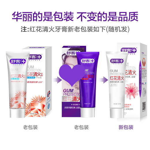 舒客丨红花清火牙膏  ZHS-HH10 120g*支 商品图3