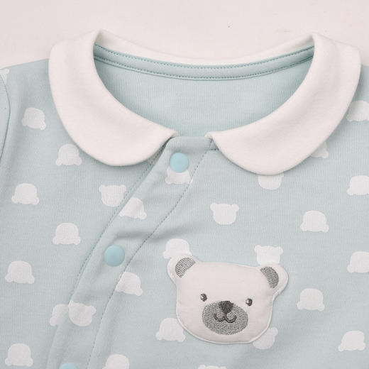 棉果果春季新品男童氨棉汗布纯棉卡通满印爬衣对开连体衣M102722226142 商品图4