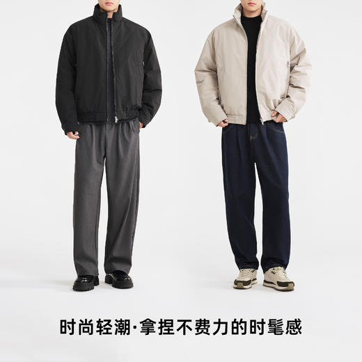墨麦客男装2025年冬季质轻高密三合一可特面料立领落肩羽绒服男潮 商品图4