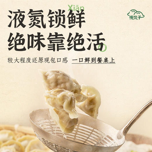 【赠长长肠70g*2袋】小黄象猪肉白菜/猪肉韭菜饺子双口味 商品图6