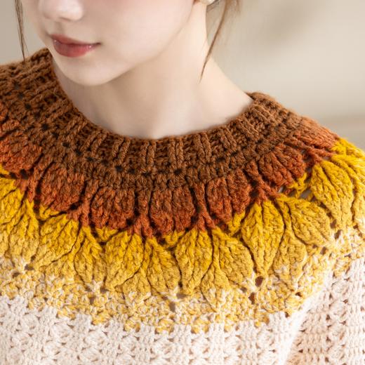 苏苏姐家叶纹育克毛衣手工DIY钩针衣服毛线团自制材料包 商品图2