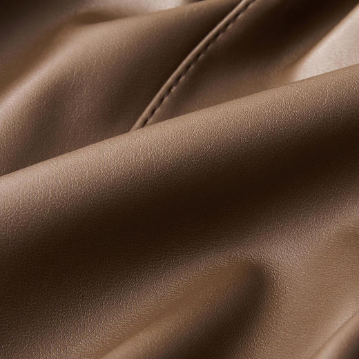 商场同款PURE TOUCH女装25秋冬新款PU皮革长袖衬衫结构设计衬衣 商品图2