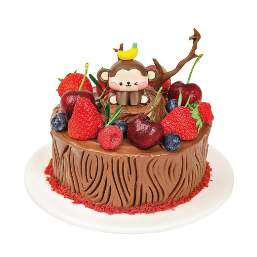 摩羯座 ∙ 萌猴丛林 ∙ 黑巧莓果车厘奶油蛋糕，可选1.5/2.5/6磅  | 36 CAKE 商品图4