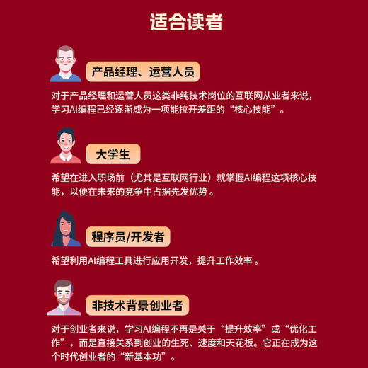 人人都是AI产品经理:DeepSeek Cursor对话式全栈开发实战(全案例精讲版) 商品图4