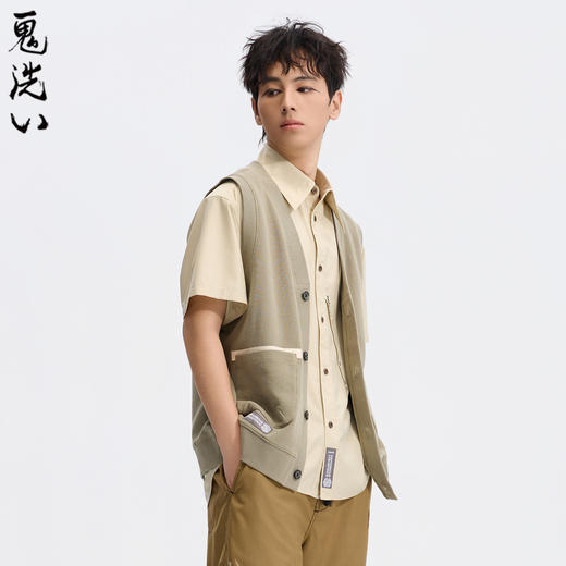 ONIARAI/鬼洗26春季新品黑标石器时代蜜蜂马甲背心男式 A340021 商品图1