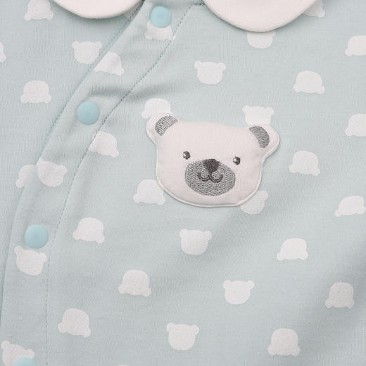 棉果果春季新品男童氨棉汗布纯棉卡通满印爬衣对开连体衣M102722226142 商品图7