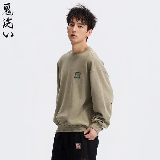 ONIARAI/鬼洗黑标石器时代蕨序肌理和谐共存标语图腾卫衣 A240026 商品图2