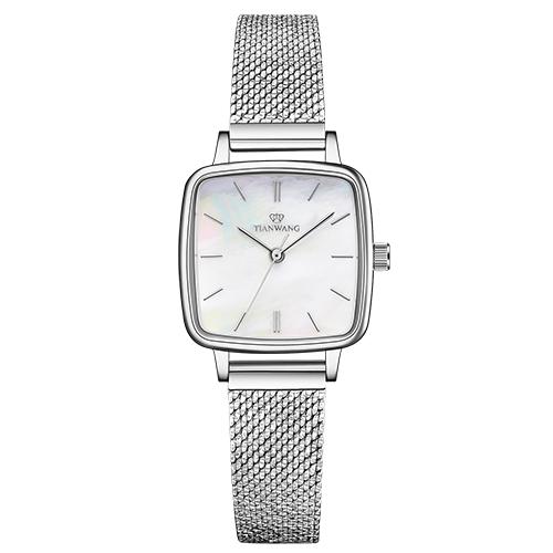 S00002833 天王TIAN WANG 轻奢高级感气质防水正品手表女士石英时尚小方表送礼推荐 商品图0