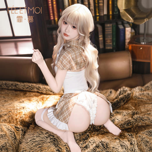 【情趣内衣】霏慕 奶油华夫饼开裆连体衣套装ZY185 商品图5