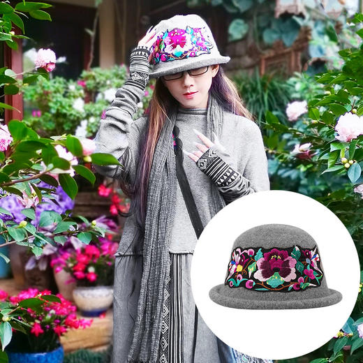 牡丹亭外毛呢礼帽 | 现货加急发 | 杨老师同款 商品图0
