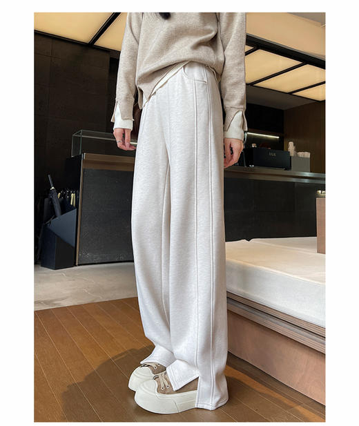 【YW】无忧购人字纹阔腿裤女加绒毛呢直筒裤垂感窄版香蕉裤Z790/Z791/Z792（2.14日以后订单预计2.26开始发货) 商品图6