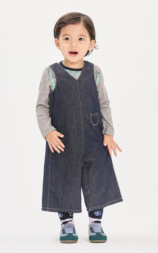 jnby  26年春款  牛仔背带长裤 YQ1E10070 商品图0