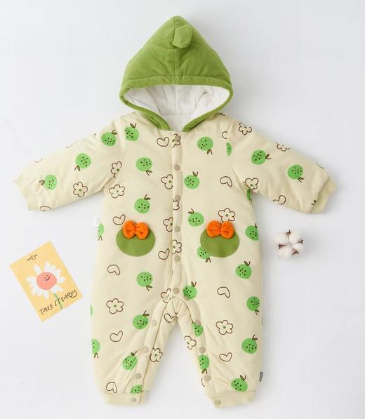 【和袍连体棉服】卓儿秋冬新生儿棉衣婴幼儿哈衣厚棉保暖舒适满月服 商品图5