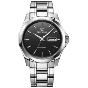 TW002873-23 天王TIAN WANG 【多边形表圈】山河时尚尊贵手表男商务大气钢带自动机械男士手表