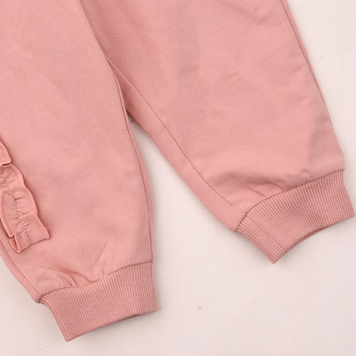 棉果果春季新品女童小线圈粉色花边甜美针织长裤M122200226119 商品图5