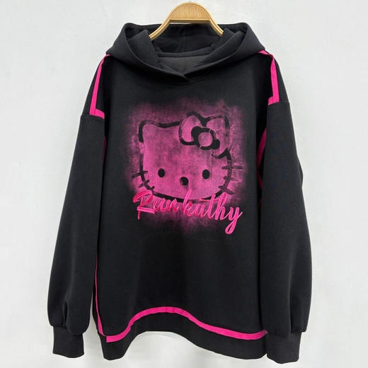 NC&连帽撞色卡通图案长袖卫衣50820(黑）冬季 954010430321 商品图2