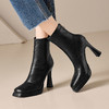 【预售5天】气质高跟防水台弹力瘦瘦短靴女秋冬新款尖头厚底粗跟不累脚时装靴CZ&&C-2305 商品缩略图1
