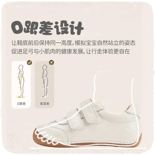 woollykids小羊沃利澳洲牛皮男女宝宝包头防滑软底魔术贴透气童鞋 商品图4