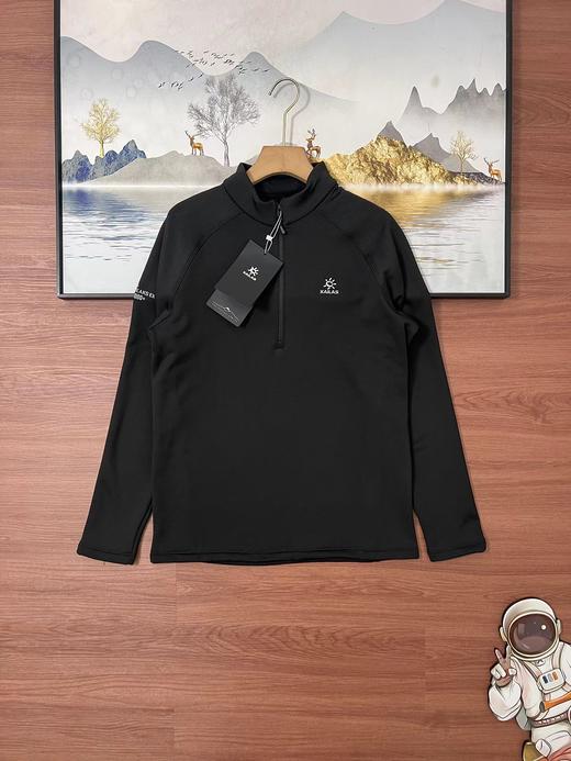 D122602男女同款圆领长袖抓绒套头衫保暖透气户外运动登山徒步卫衣 商品图7