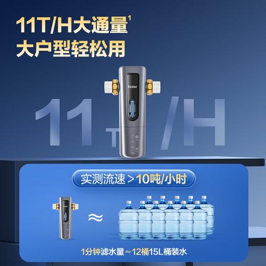 海尔（Haier）前置过滤器智能全自动冲洗超11T大通量家用净水器40微米双涡轮反冲洗防爆国家补贴净水机伴侣z09 11T大通量/智能全自动反冲洗 商品图3