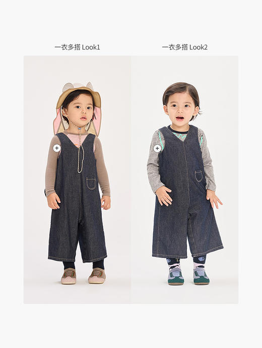 jnby  26年春款  牛仔背带长裤 YQ1E10070 商品图5