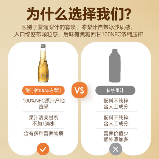 林源春 100%NFC 冻梨原汁 6瓶装 商品图6