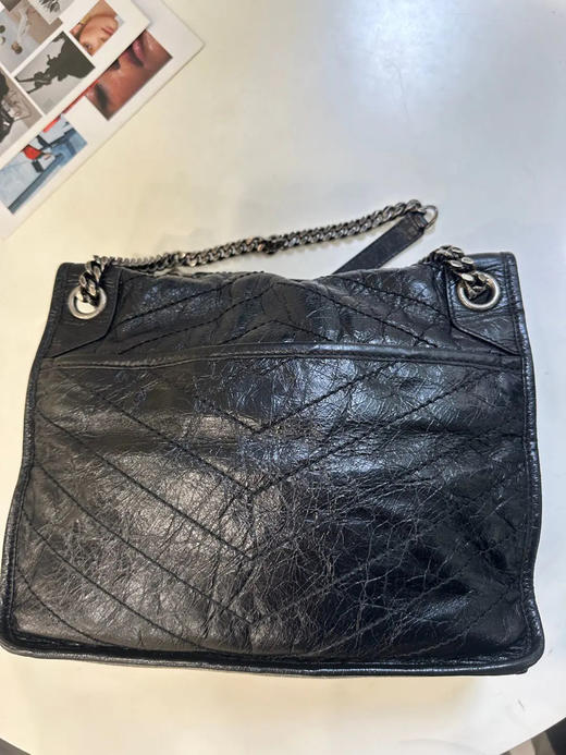 YSL Niki Shopping Bag 中号 黑色 牛皮 斜挎包 商品图1