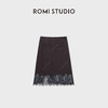 ROMI STUDIO“超细羊毛纱”纯手工刺绣蕾丝小开叉半身裙RWCSXX6642 商品缩略图4