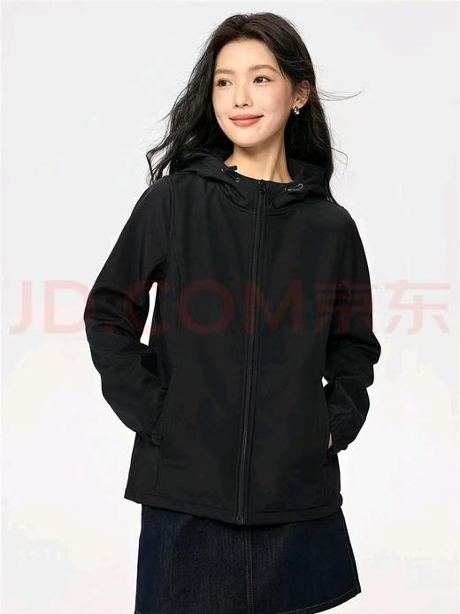 佐丹奴女装复合摇粒绒户外运动休闲连帽夹克13372726 商品图2