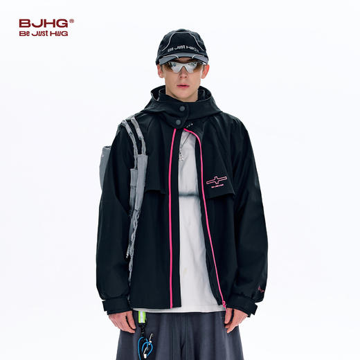 BJHG不计后果冲锋夹克男款春季潮牌可拆卸包包休闲户外运动外套女 商品图3