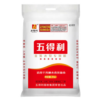 五得利面粉六星金装水饺专用粉10斤 中筋 水煮面食专用 /粮油调味 /面粉 /通用粉 商品图0