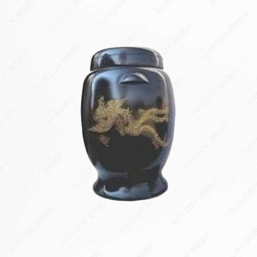 纯手工拉坯五色泥紫陶龙凤大坛（镀金）骨灰坛骨灰罐骨灰盒寿盒 商品图0